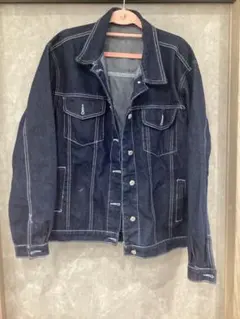 濃紺 デニムジャケット ボタンフロント