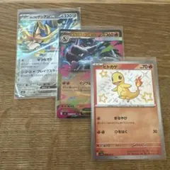 ホップのザシアンex、メガリザードンＸex、色違いヒトカゲ