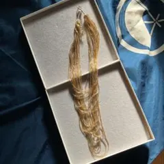 春のセール　Swarovski 多層金色ネックレス