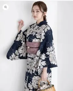 菊柄浴衣・帯セット ゆかた館グレース - メルカリ