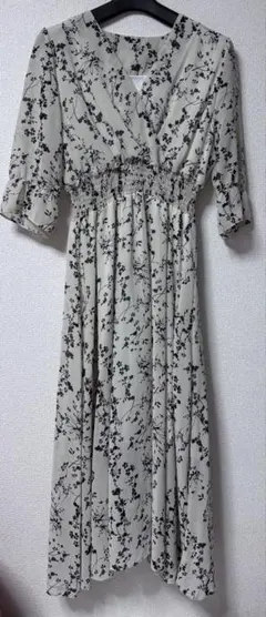 DHOLIC ワンピース　花柄　ロングドレス フレアワンピース　スリーブ