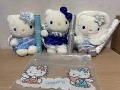 希少⭐︎1990〜2000年代　電報ハローキティ ぬいぐるみ 3体セット