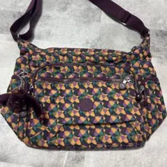 キプリング　ショルダーバッグ　総柄　ゴリラチャーム