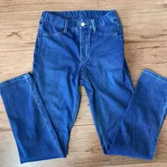 デニムブルー ストレートパンツ ウエストゴム