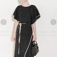 LEJA ツイード柄　ワンピース　フリーサイズ LEJA ツイード柄 ワンピース フリーサイズ