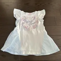 メゾピアノ　最高にお洒落なワンピース90センチ綿100% キラキラ飾り　短期出品