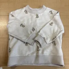 monmimi クマプリント 長袖トレーナー Mサイズ
