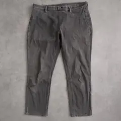 ユニクロ ウルトラストレッチデニムクロップドレギンスパンツ【XL】グレー
