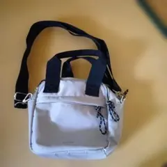 グレー ナイロン ショルダーバッグ