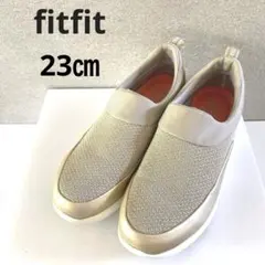 fitfit スリッポン スニーカー ベージュ　ゴールド　ピンク　軽量のサムネイル