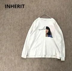【インヘリット】ビッグロングT 長袖　スリット　プリント　ゆったり　大きい