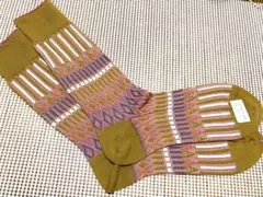 新品　Ayame' socks/アヤメソックス 　からし色