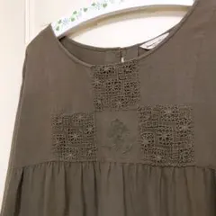 SM2 サマンサモスモス 刺繍パーツレースチュニックブラウス
