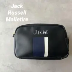 JRM ポーチ 黒 犬柄裏地 レディース 小物入れ