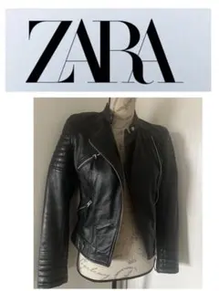ZARA ブラック 羊皮ライダースジャケットお値下げ可