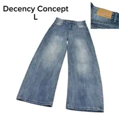 Decency Concept　バギーデニム　インディゴ　ワイドデニムパンツ　Lのサムネイル