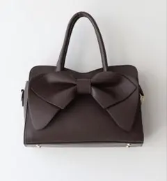 2wayリボンバッグ ブラウン