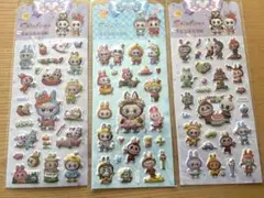 ☆ラブブ☆金箔ぷくぷくシール３枚セットC