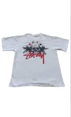 90s銀タグUSA製 STUSSY スカル トランプ Tシャツ 白 L 紺タグ - メルカリ