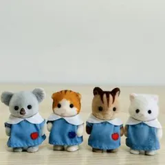 シルバニアファミリー　赤ちゃん4体セット　コアラ　リス　ネコ　幼稚園　海外　UK