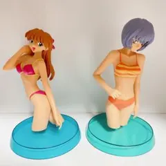 エヴァンゲリオン プレミアムフィギュア レイ アスカ 水着 セット