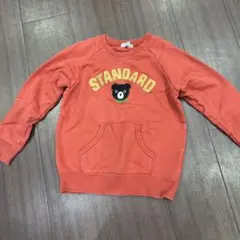 DODDLE クマ刺繍オレンジトレーナー 120cm