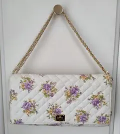 ショルダーバッグ　クラッチバッグ　花柄