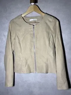 【美品】ROYAL PARTY ノーカラージャケット ベージュ