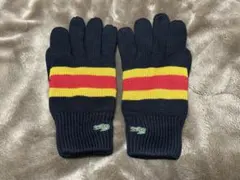 LACOSTE ニット手袋 ブラック