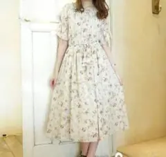 【an another angelus】フラワーシフォンワンピース