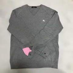 ア*ヤ様 BURBERRY BLACK LABEL ロゴ刺繍 ニット