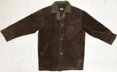 80s OLD UNIQLO 緑タグ 豚革 ボア襟 レザージャケット M 古着