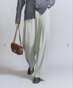 ビューティーアンドユース　ユナイテッドアローズ　ツイル バックゴム ワイドパンツ