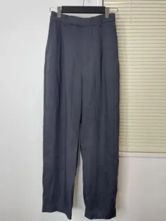 green label relaxing グレー スラックス 36