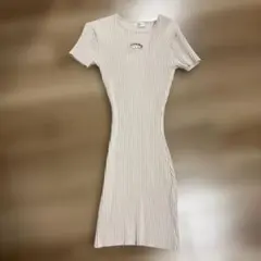 Darich リブニット 半袖ワンピース