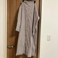 seasonreason バンドカラーコーデュロイAラインワンピース M