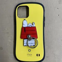 iFace スヌーピー スタンド付12Pro iPhoneケース イエロー