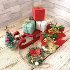 クリスマス ミニチュア 6点セット⭐︎ぬい撮り ドール シルバニア インテリア