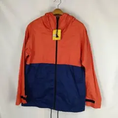 新品　ワークマン　フルジップコットンパーカー　L　レンガ×ネイビー　B6396