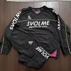 SVOLME ピステ・ウィンドブレーカー ブラック/ピンク　上下セット