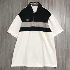 ダンロップモータースポーツ 配色ポロシャツ 상태좋음 白 M
