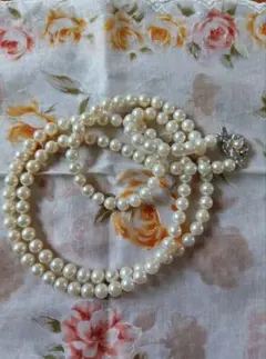 ホワイトパール 二重巻きネックレス