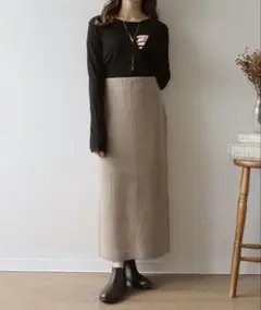 ナロースカート ニット