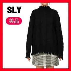 美品✨SLY スライ ニット トップス 黒 フリーサイズ モヘヤ混 秋 冬 人気