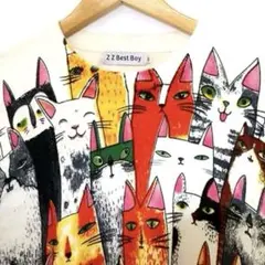 【used品】猫 セーター Ｍ　アニマル柄