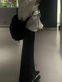 SHEIN ドット柄 タイトスカート ロング丈 xs