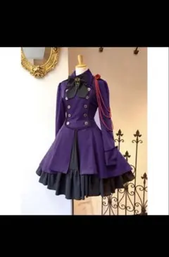 軍服ワンピース Lサイズ パープル