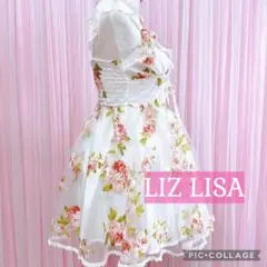 00's 希少【LIZ LISA】リズリサ オーガンジー花柄ワンピース