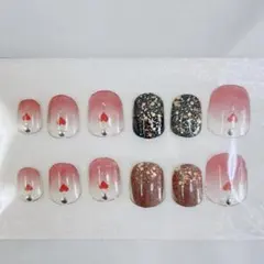 ハート グラデ ネイルチップセット