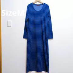 FREE'SMART DENIM ロング丈　ブルー×ブラック　ワンピース　М